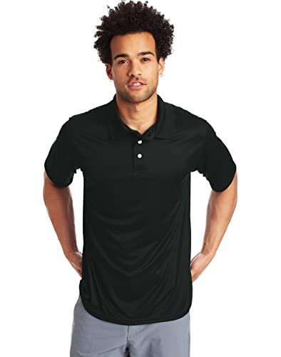 Hanes Sport Men's Polo Shirt, Men's Cool DRI Moisture-Wicking Performance Polo Shirt, Jersey Knit Pe
